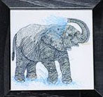 Load image into Gallery viewer, African Elephant Embroidery Design