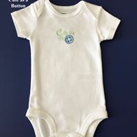 Load image into Gallery viewer, Cute as a Button Embroidered Onesie (Boy)
