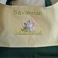 Load image into Gallery viewer, Mo' Cuddly Bunny Large Custom Embroidered Tote Bag