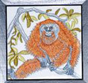 Load image into Gallery viewer, Orangutan Embroidery Design