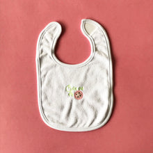 Load image into Gallery viewer, Cute as a Button Embroidered Onesie (Girl) with Matching Bib
