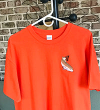 Load image into Gallery viewer, Red Fish Embroidered on Short Sleeve Tee Shirt

