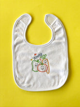 Load image into Gallery viewer, "Yummy" Embroidered Terry Bib

